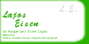 lajos eisen business card